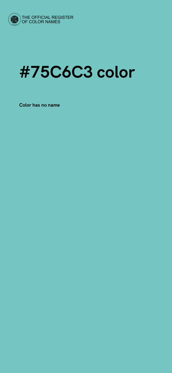#75C6C3 color image