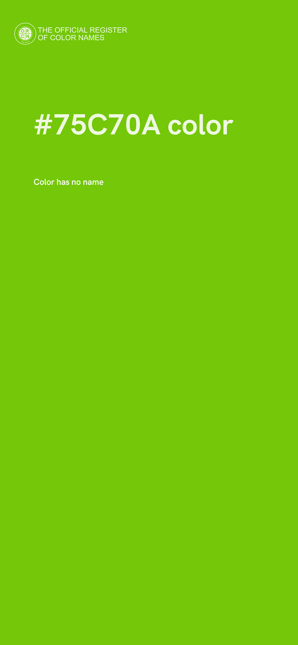 #75C70A color image