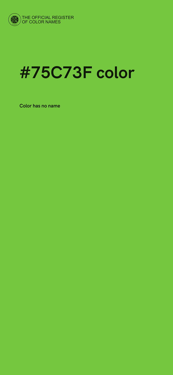 #75C73F color image