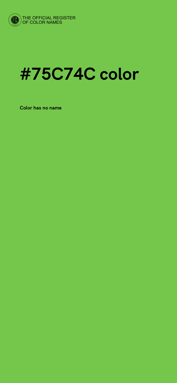#75C74C color image