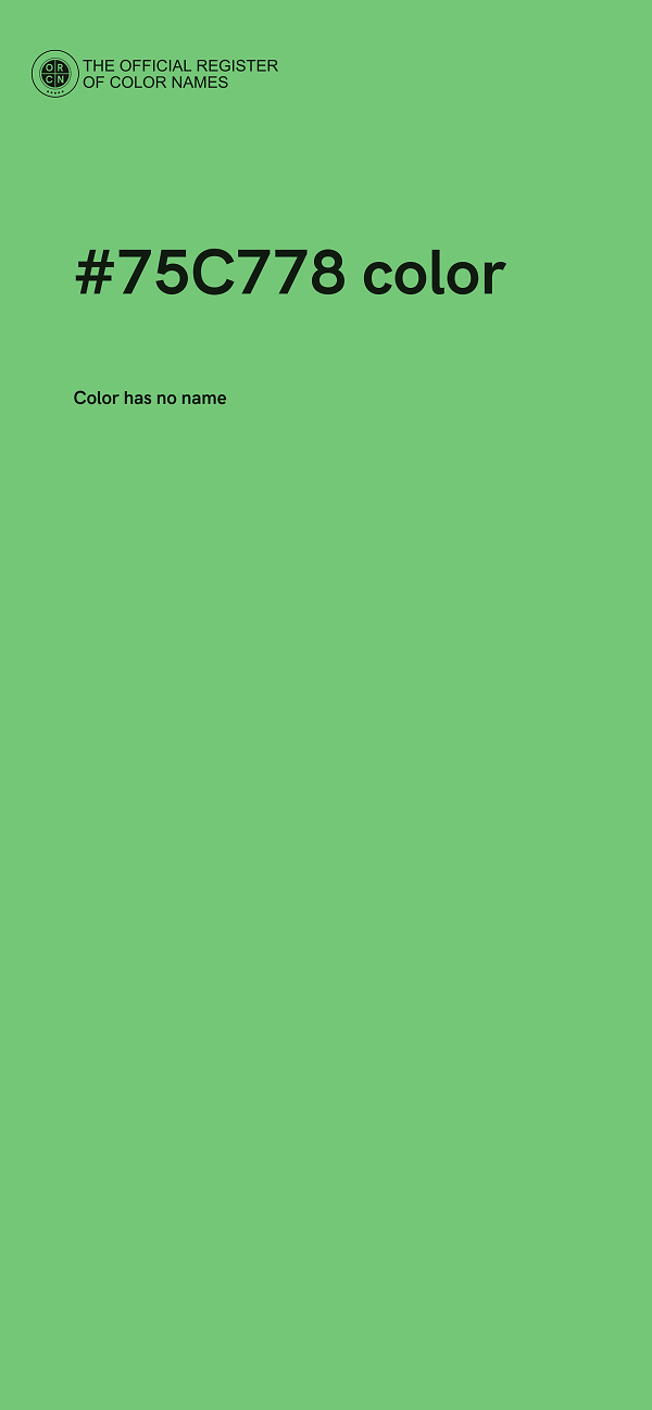 #75C778 color image