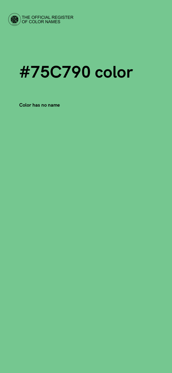 #75C790 color image