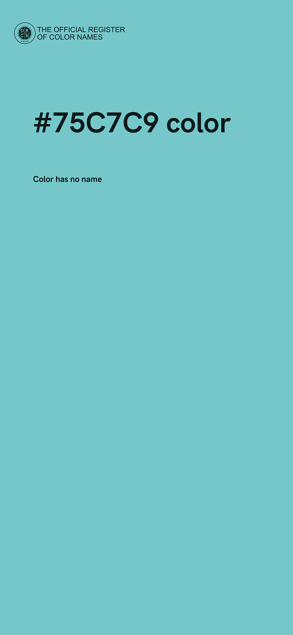 #75C7C9 color image