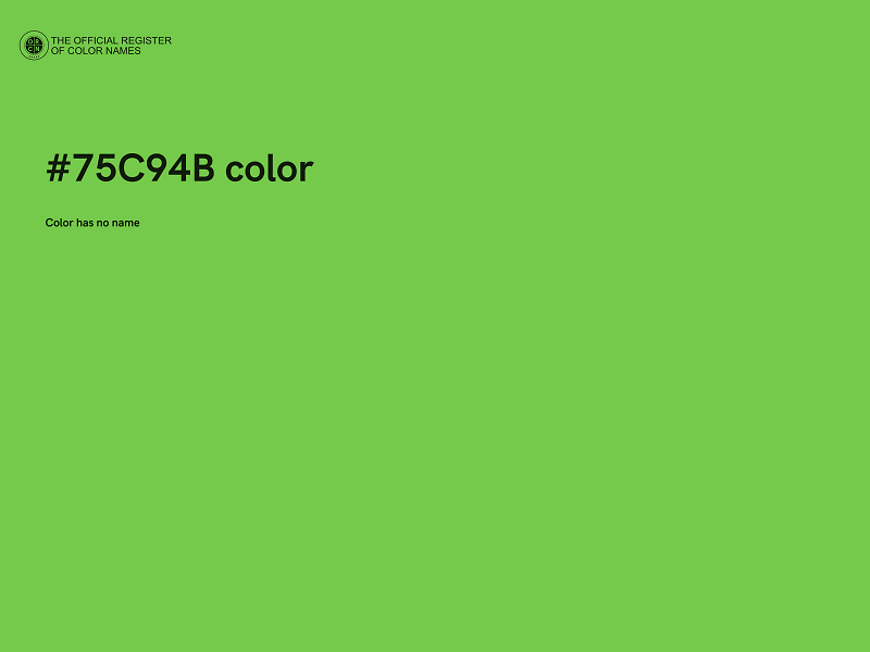 #75C94B color image