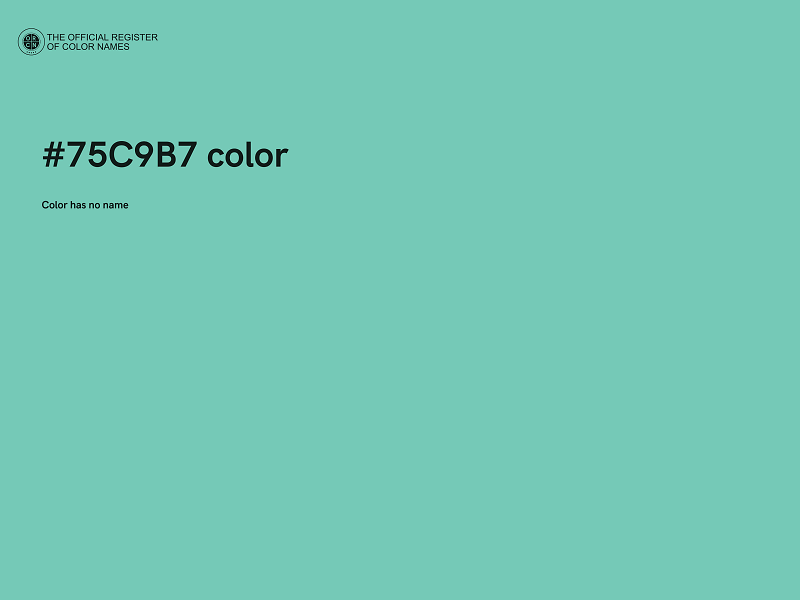 #75C9B7 color image