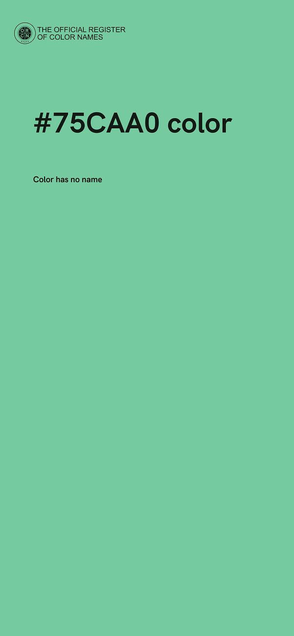#75CAA0 color image