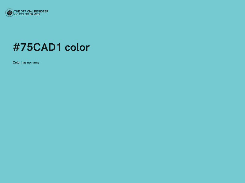 #75CAD1 color image