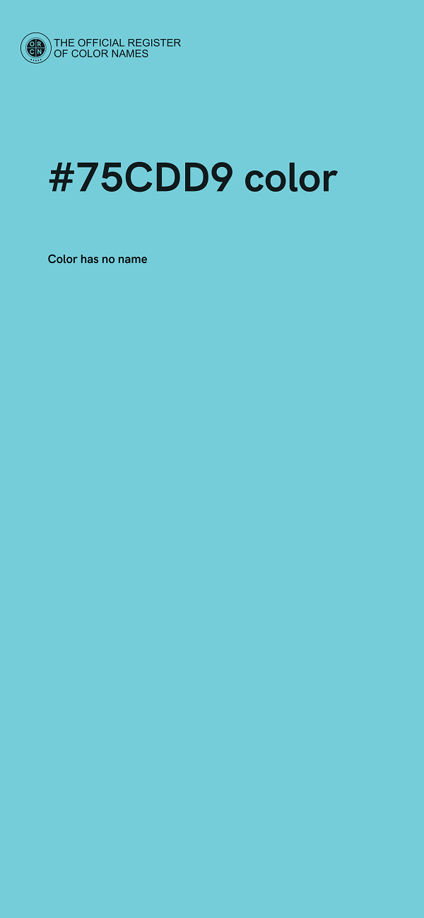 #75CDD9 color image