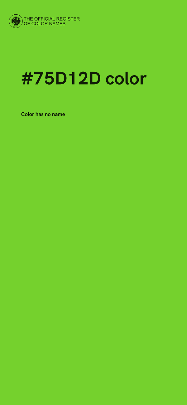 #75D12D color image