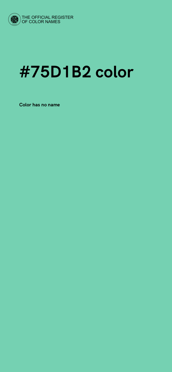 #75D1B2 color image