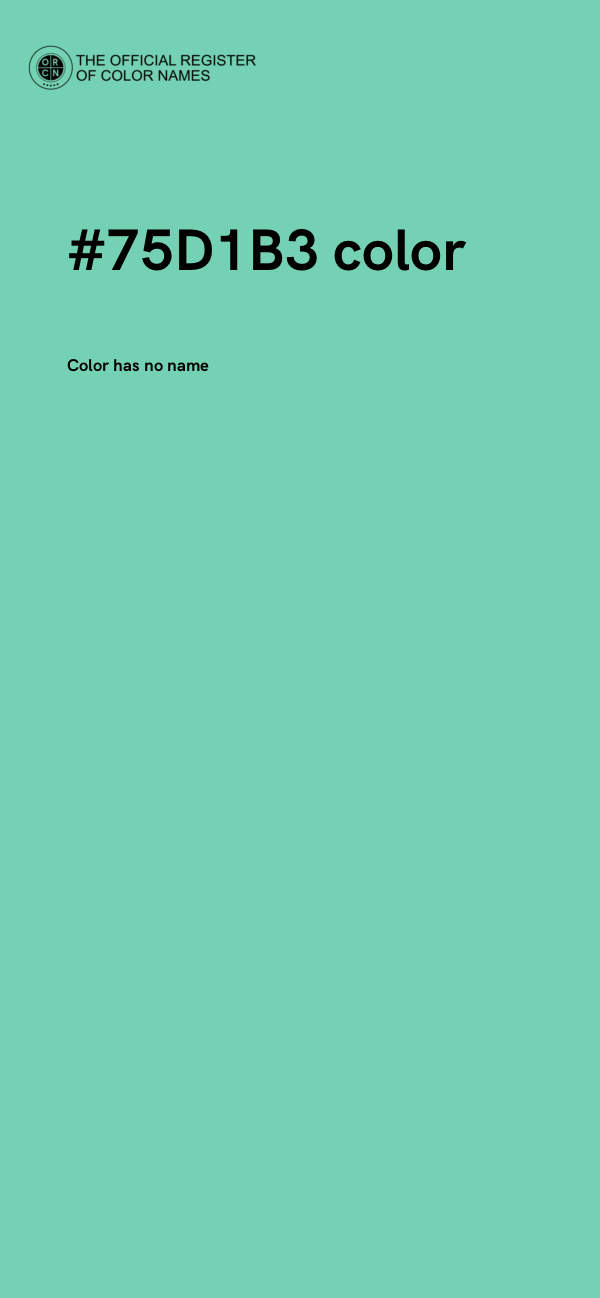 #75D1B3 color image