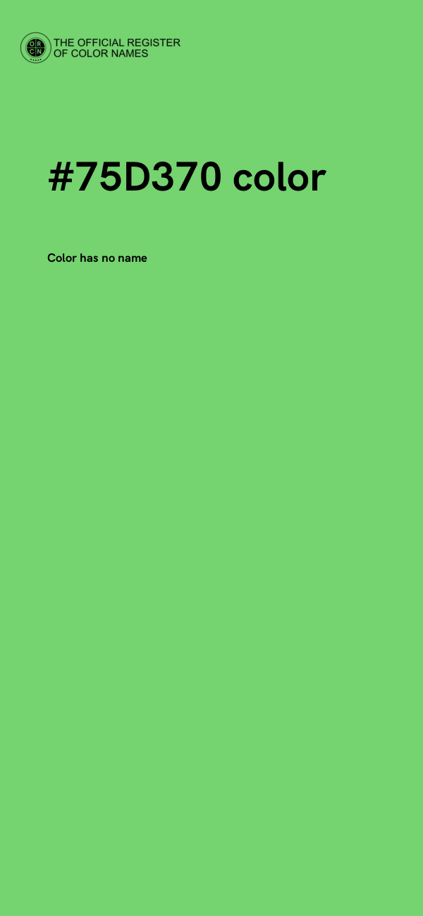 #75D370 color image