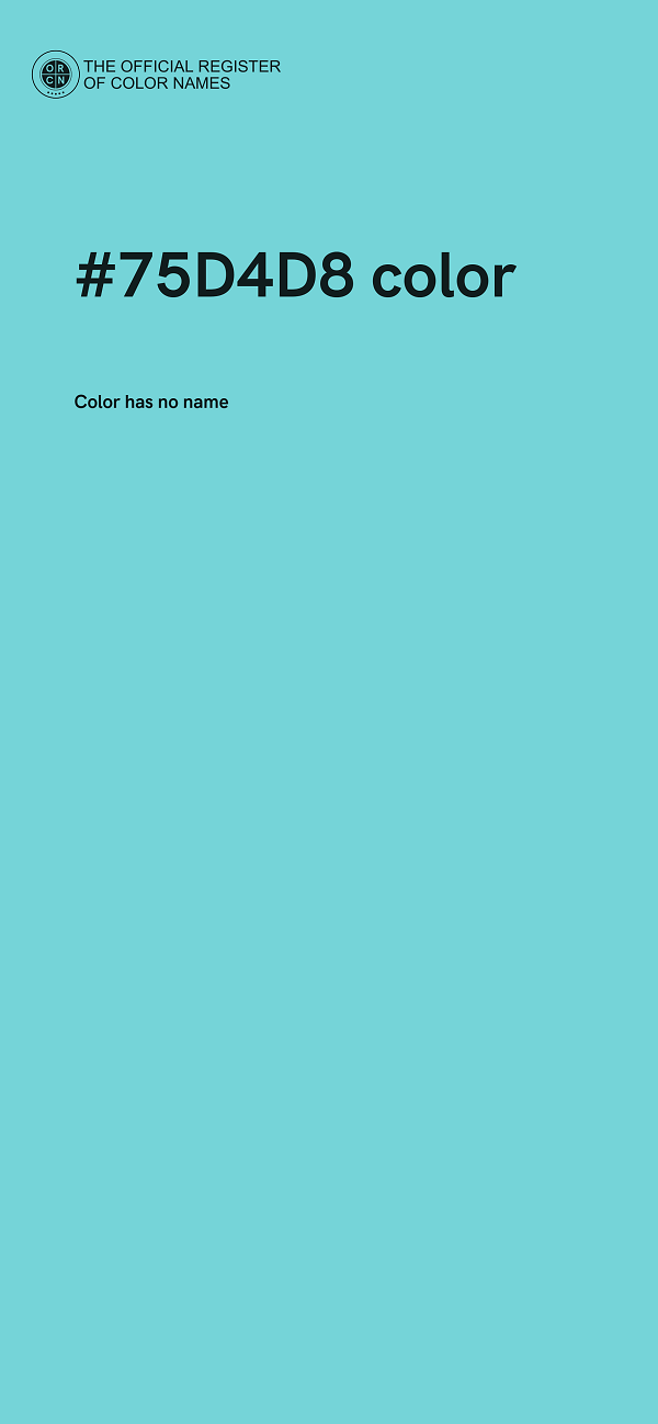 #75D4D8 color image