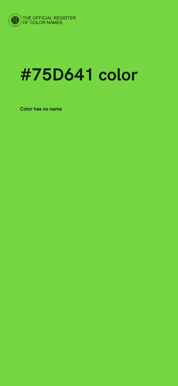 #75D641 color image