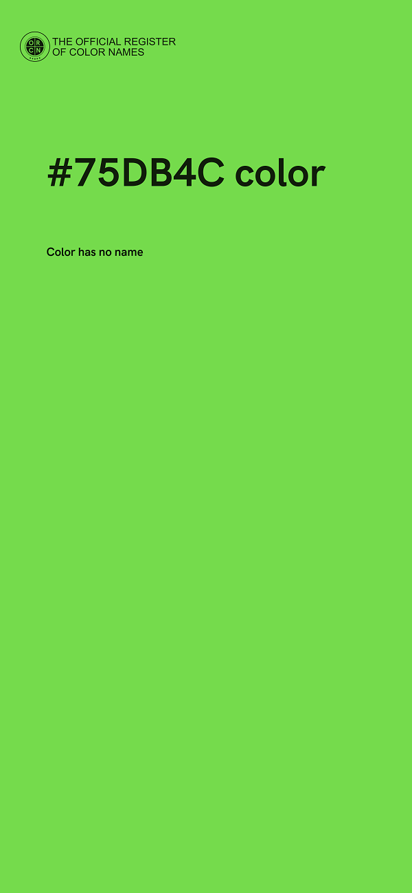 #75DB4C color image