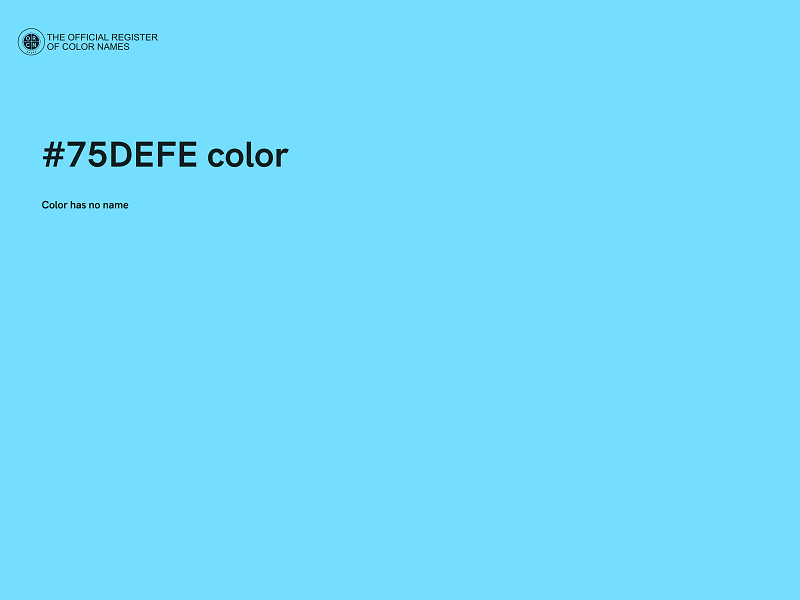 #75DEFE color image