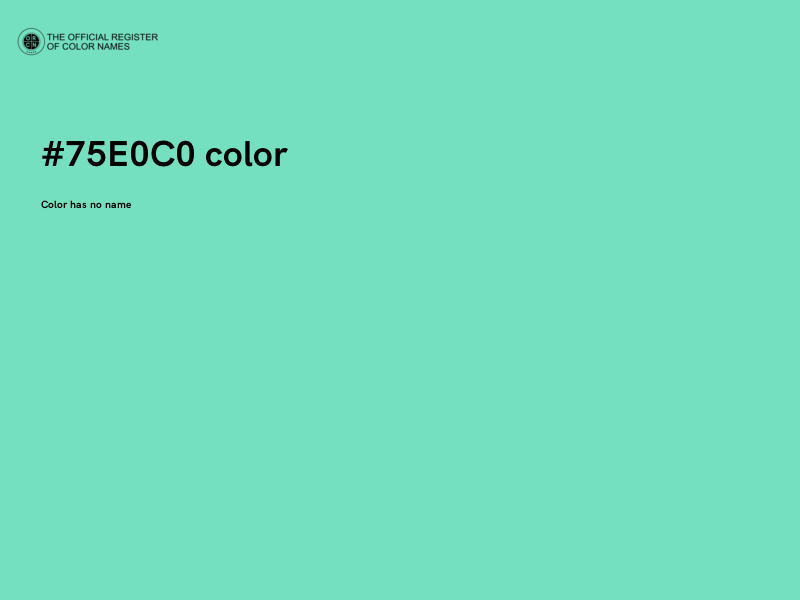 #75E0C0 color image