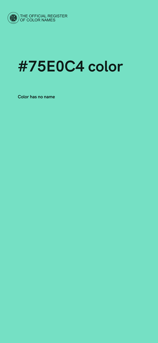 #75E0C4 color image