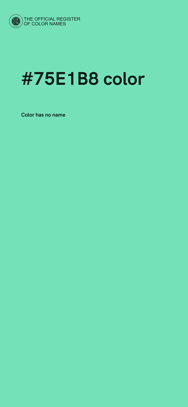 #75E1B8 color image