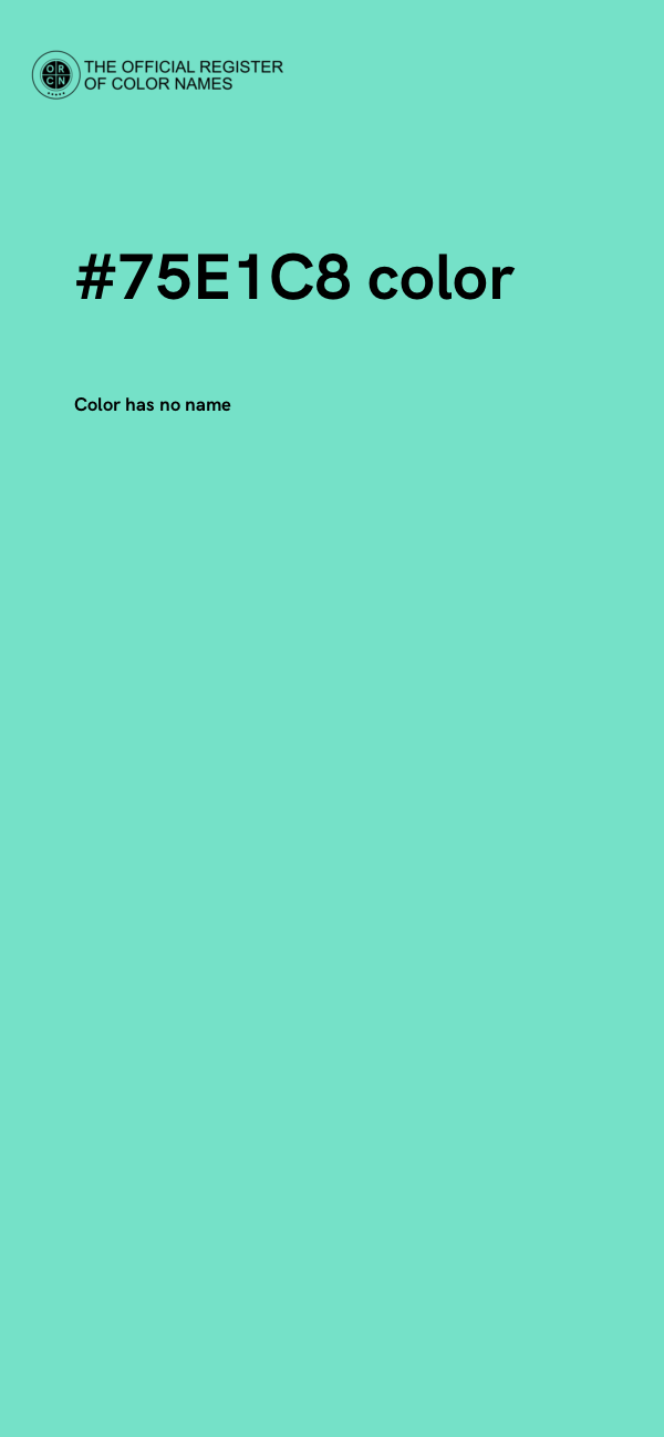 #75E1C8 color image