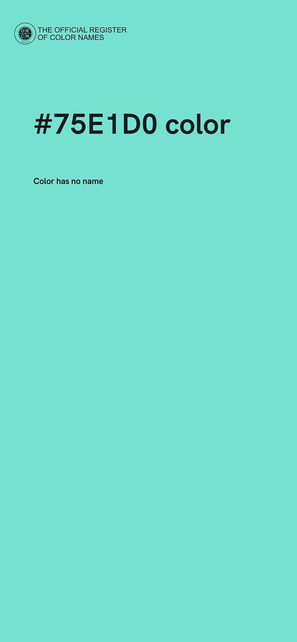#75E1D0 color image