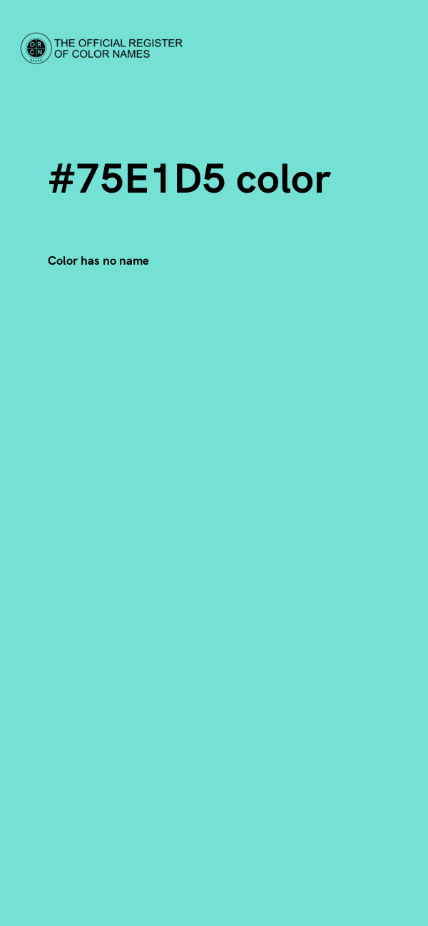 #75E1D5 color image