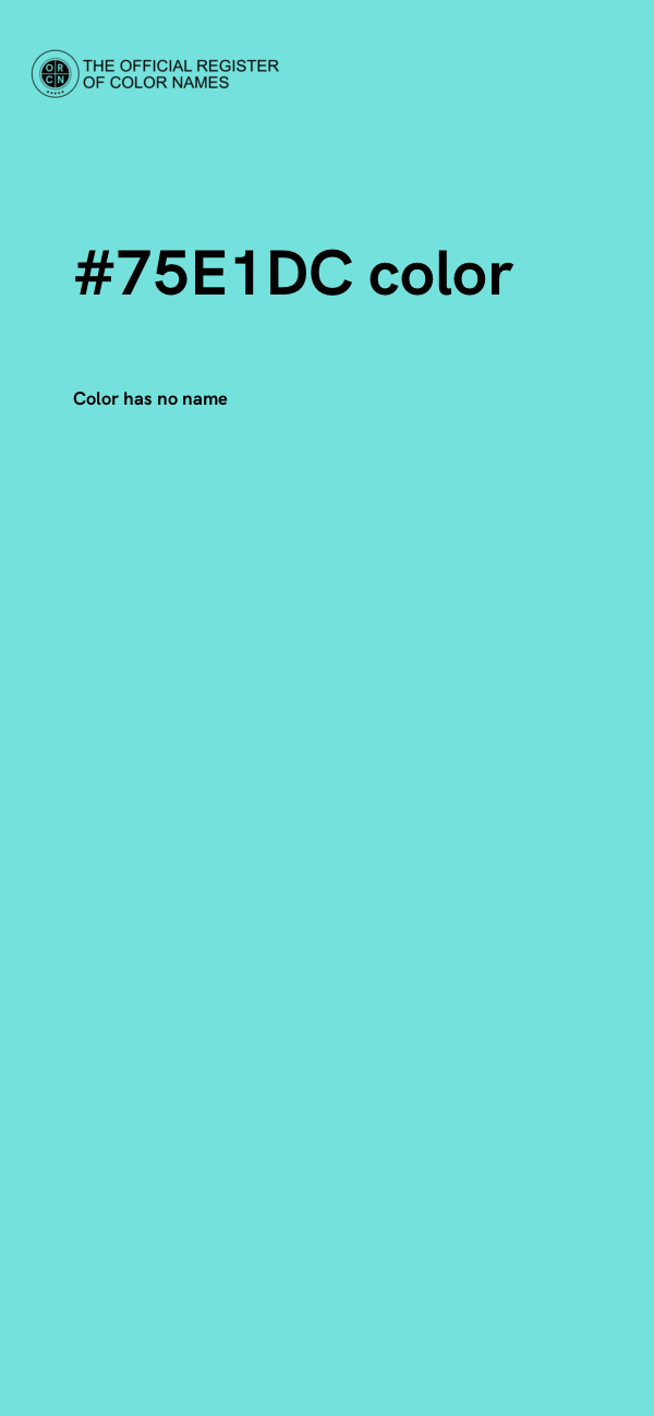 #75E1DC color image