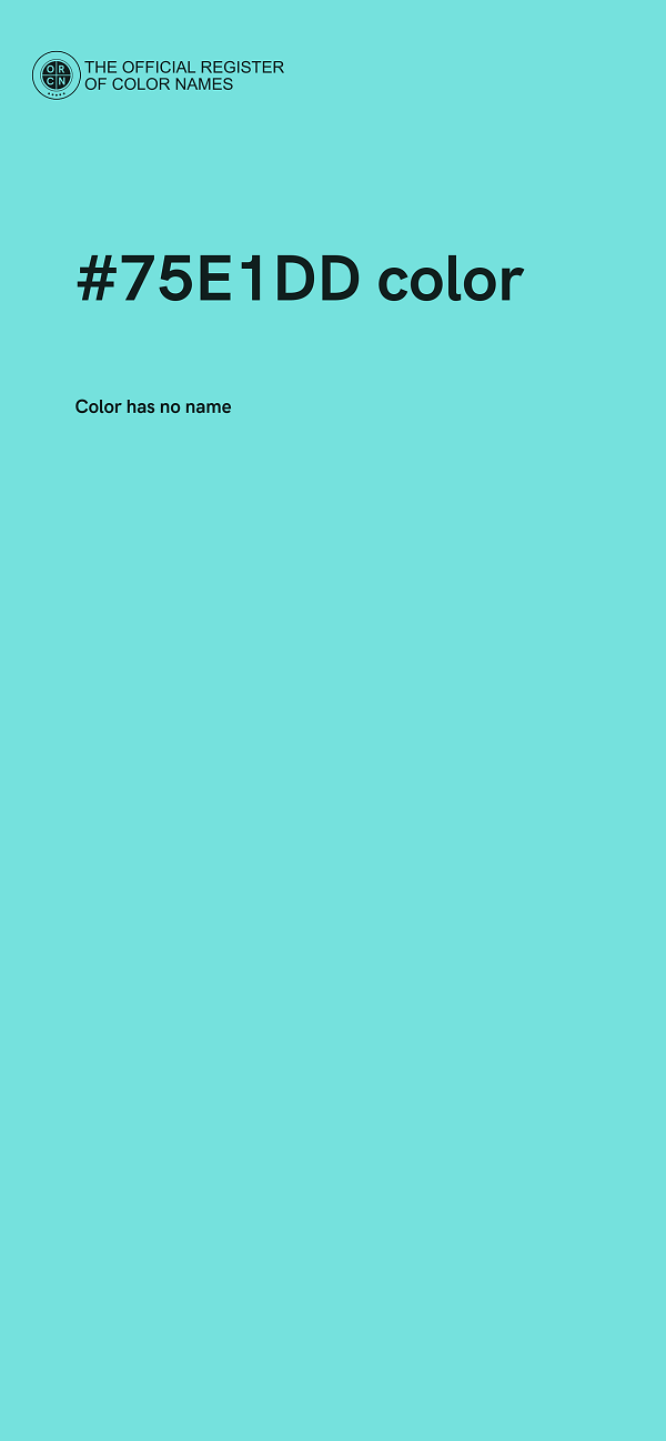 #75E1DD color image