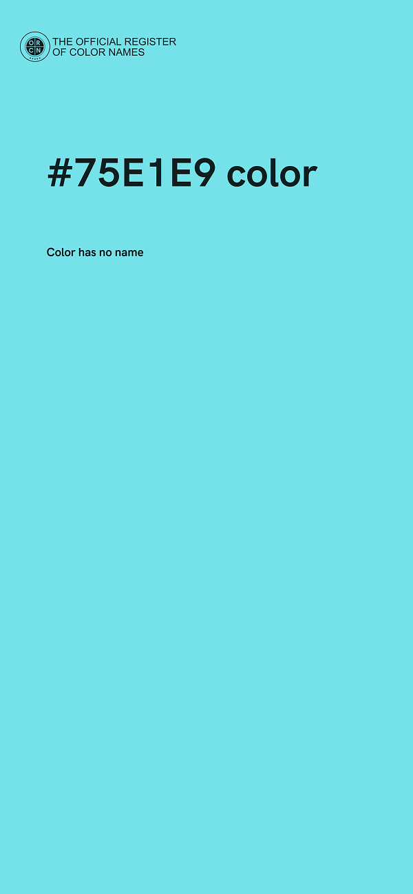 #75E1E9 color image