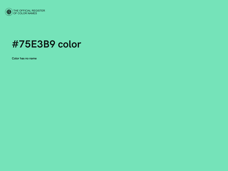 #75E3B9 color image
