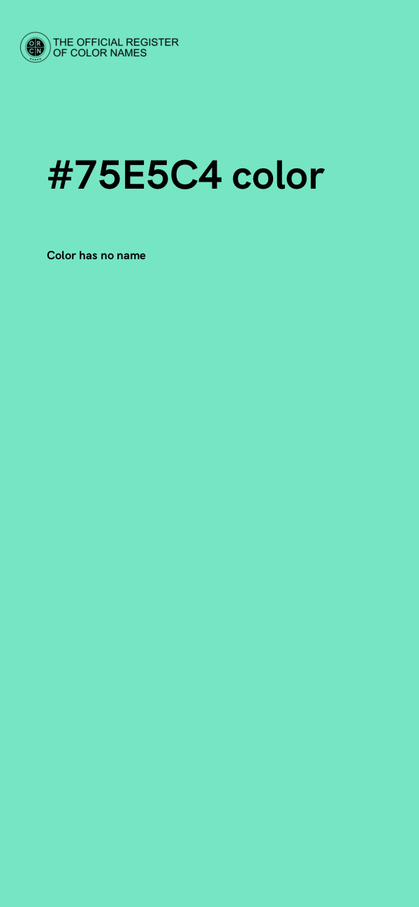 #75E5C4 color image
