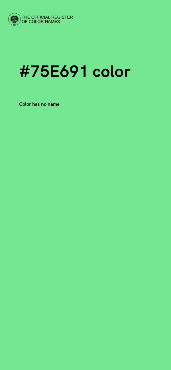 #75E691 color image