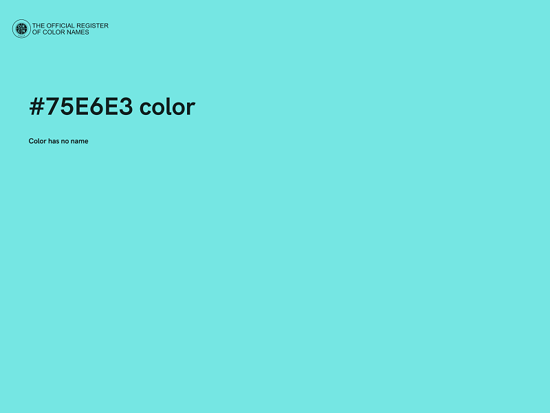 #75E6E3 color image