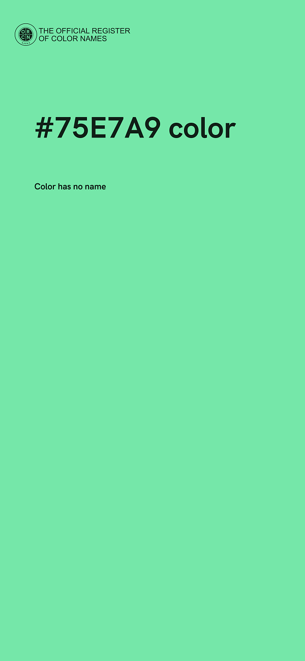 #75E7A9 color image
