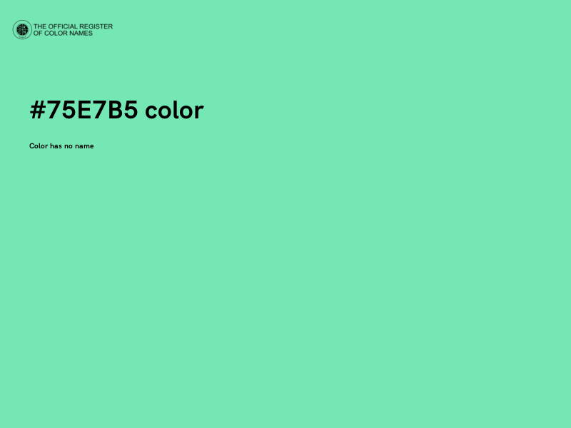 #75E7B5 color image