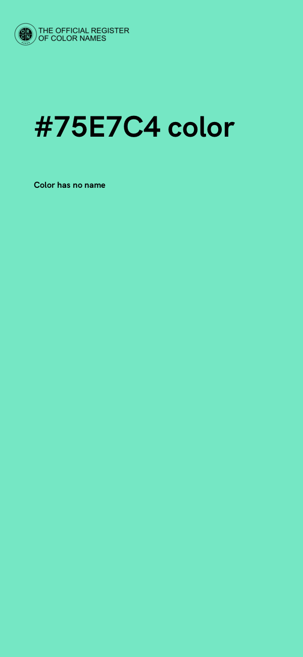 #75E7C4 color image