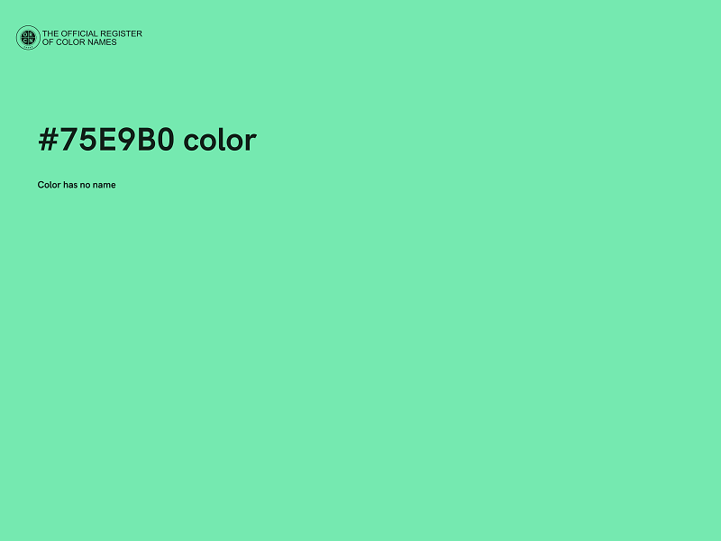 #75E9B0 color image