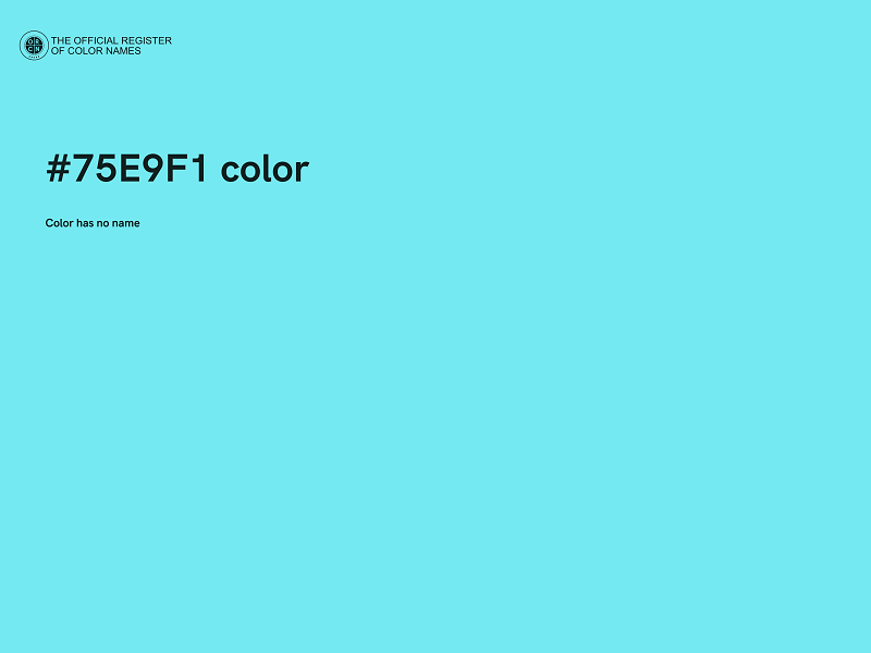 #75E9F1 color image