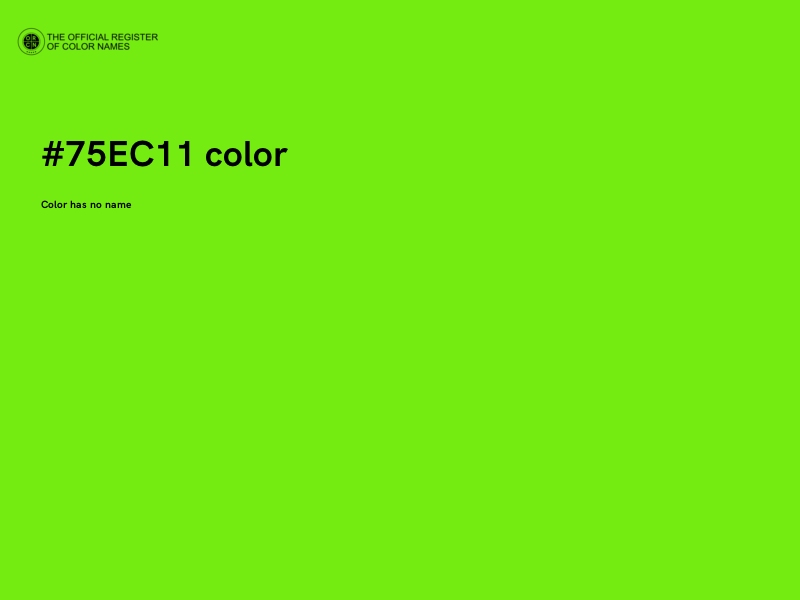 #75EC11 color image
