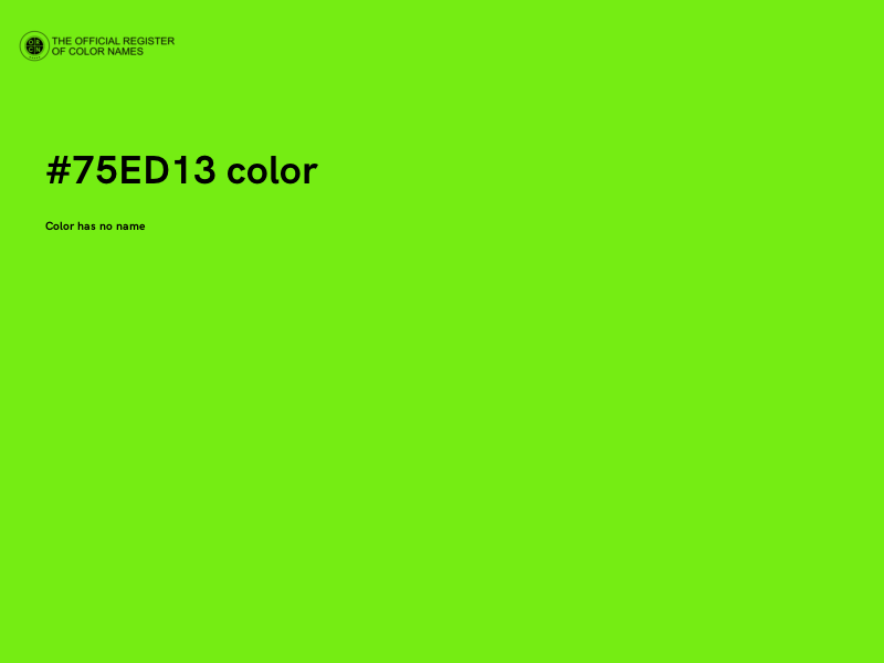 #75ED13 color image