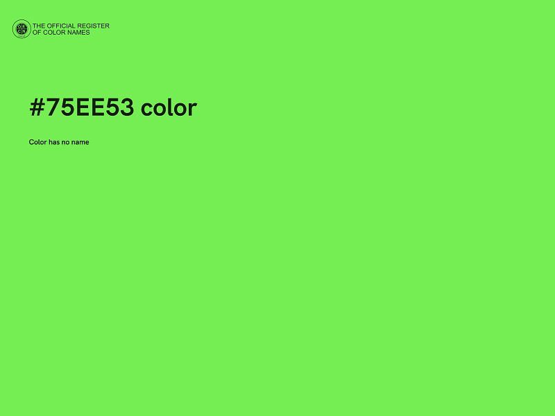 #75EE53 color image