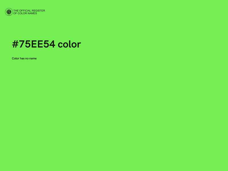 #75EE54 color image