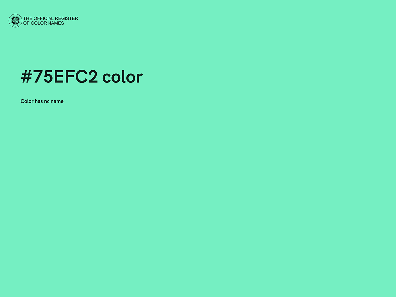 #75EFC2 color image