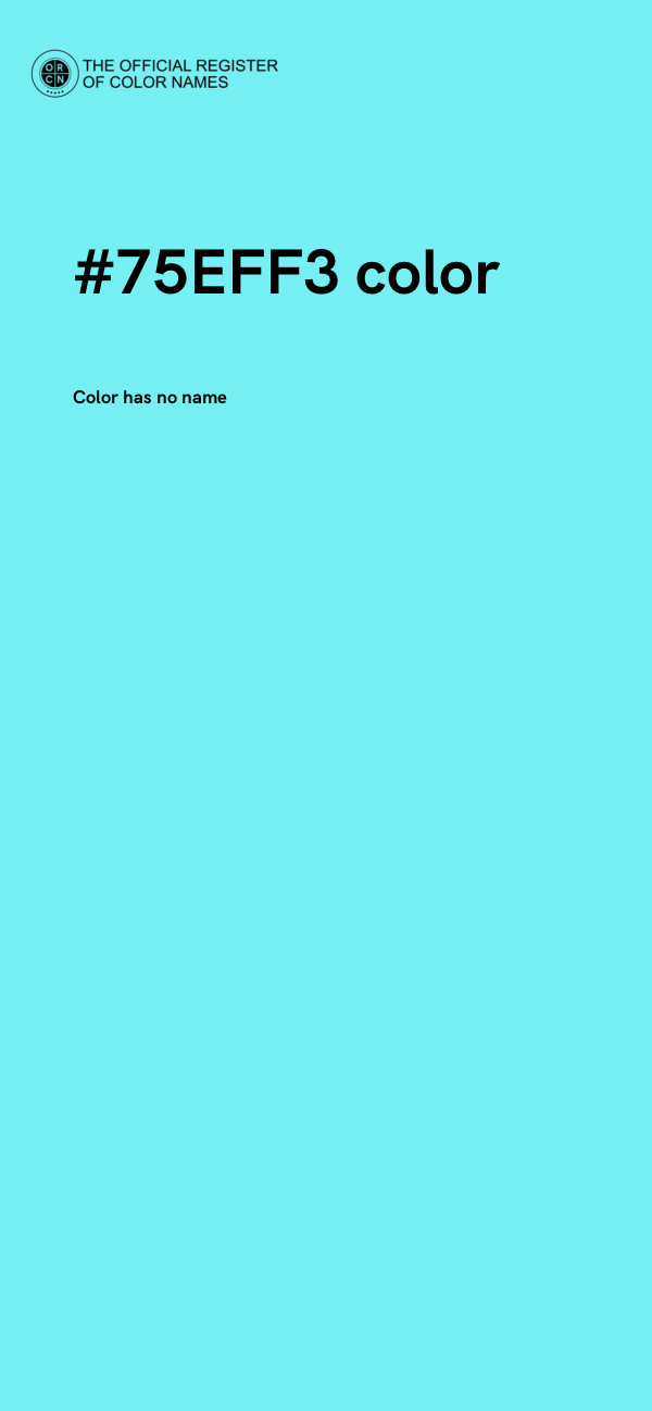 #75EFF3 color image
