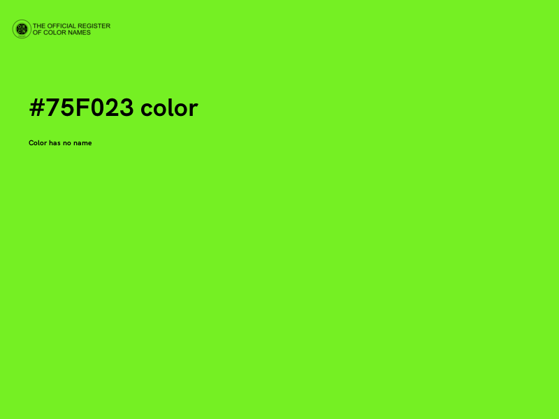 #75F023 color image