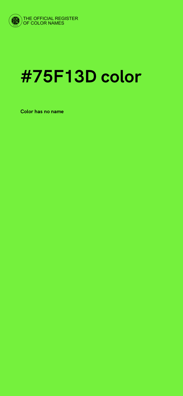 #75F13D color image