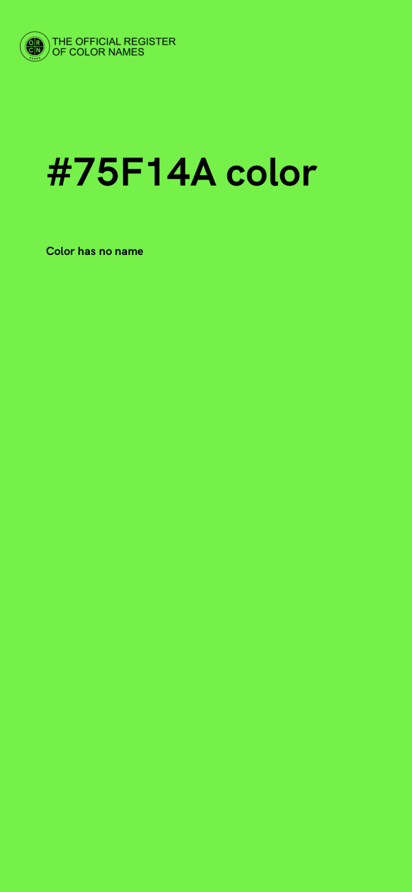 #75F14A color image