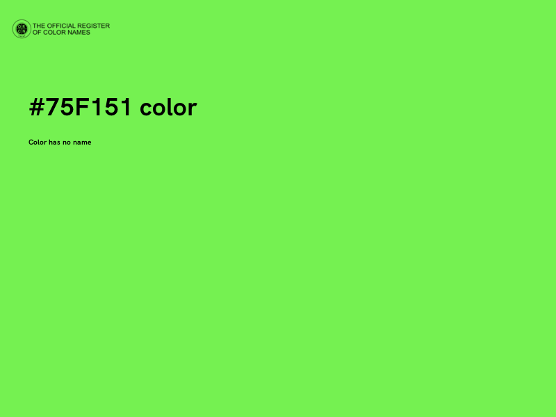#75F151 color image
