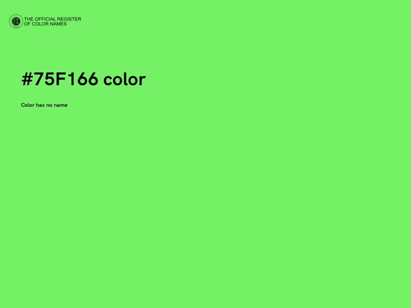 #75F166 color image
