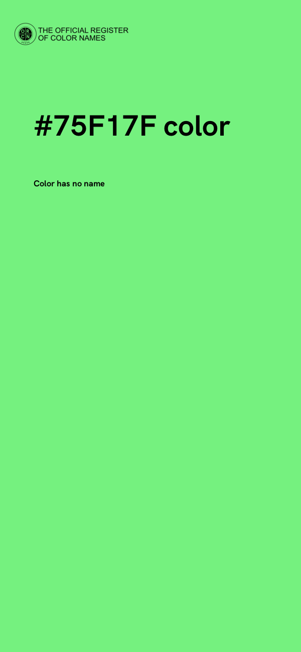 #75F17F color image